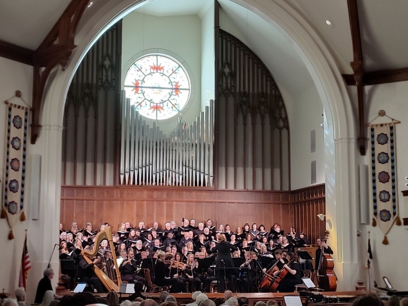 Summer singing with her choir.